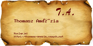 Thomasz Amázia névjegykártya